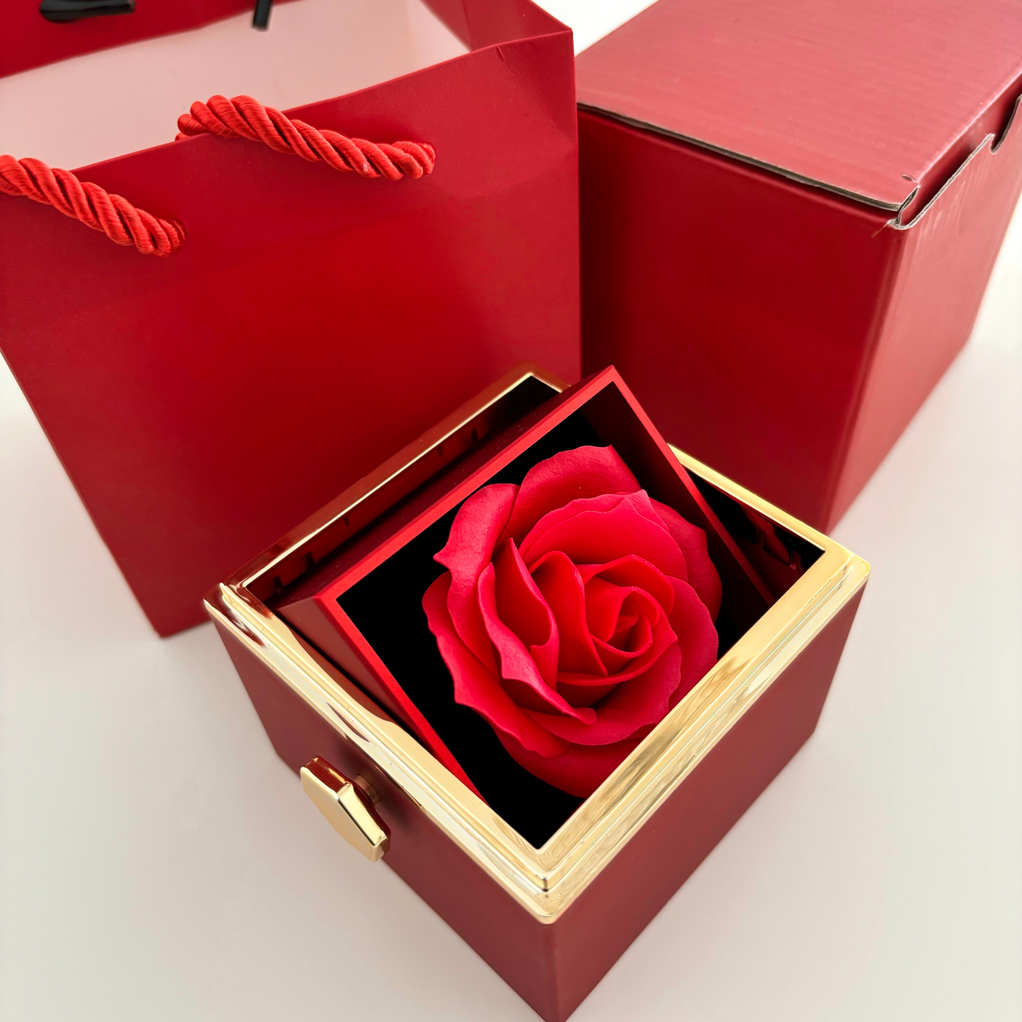 Coffret Rose Éternelle - Avec Bague Initiale & Rose