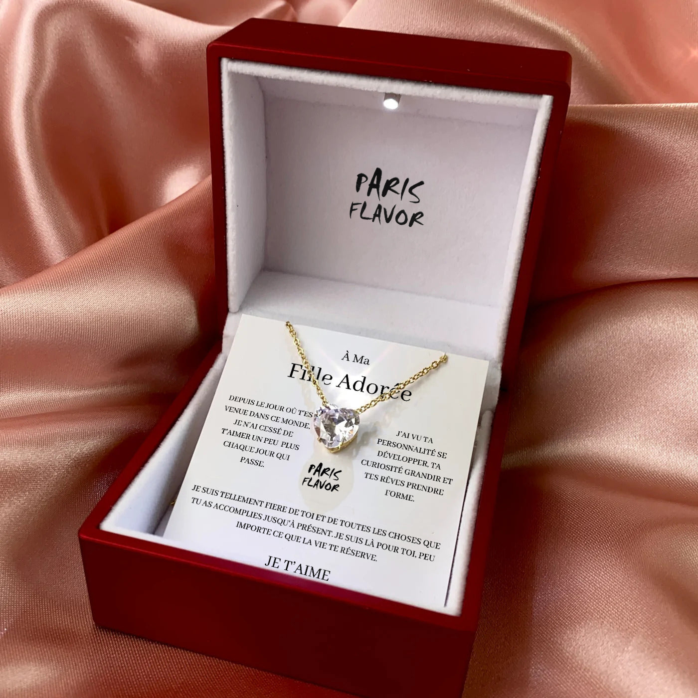 Coffret Collier "À Ma Fille Adorée"